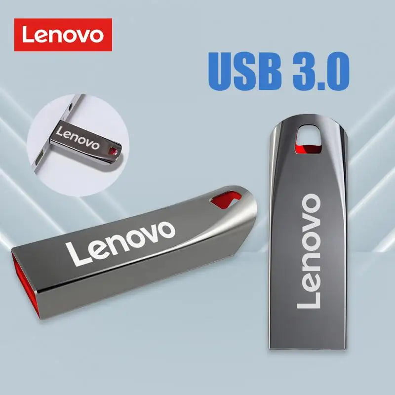 Lenovo-unidad Flash Usb 3,0 de 2TB, Pendrive de Metal de alta velocidad, 1TB, 512GB, 256GB, portátil, resistente al agua