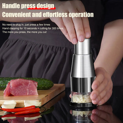 Manual Garlic Chopper Garlic Crusher Pressing Handheld Food Chopper Slicer Vegetable Cooking Crusher Home Kitchen Accessories