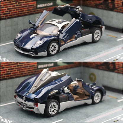 Pagani Utopia-Coche de juguete modelo CCA 1:32 para niños, juguete en Miniatura de Metal fundido a presión, Colección Super Sport Sound &amp; Light, regalo para niños, 1/32