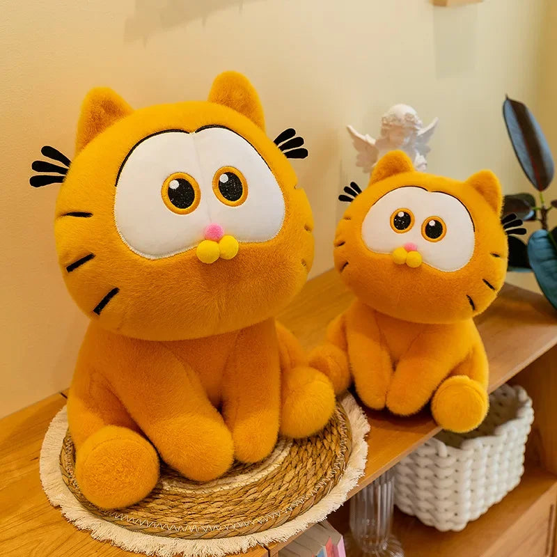 Muñeco de peluche Kawaii Garfield, juguete suave de gato feo, decoración de habitación, regalo de cumpleaños, figura de Anime, 25-55cm