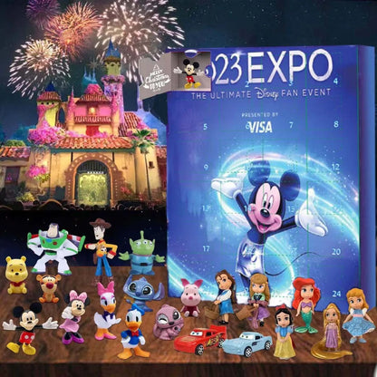 Calendario de Adviento de Disney, Caja Ciega sorpresa de punto de dibujos animados/mocky Mouse, Caja Ciega de Anime, Caja misteriosa, bolsa Guess, Gif de Navidad