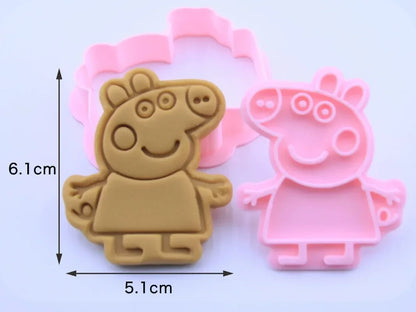 Molde estereoscópico para galletas de Peppa Pig, molinillo de galletas para el hogar, moldes de bricolaje para hacer azúcar, herramientas para hornear, regalo para niños