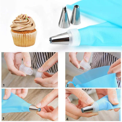 Pastry Socket Cake Nozzles for Confectionery Professional Set Icing Cream Piping Tips Cookies Cupcake Cake Decorating Tool