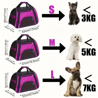 Bolsa de viaje transportadora para mascotas, maleta transpirable para perros pequeños, mochila portátil de malla para gatos, tienda de campaña al aire libre para cachorros