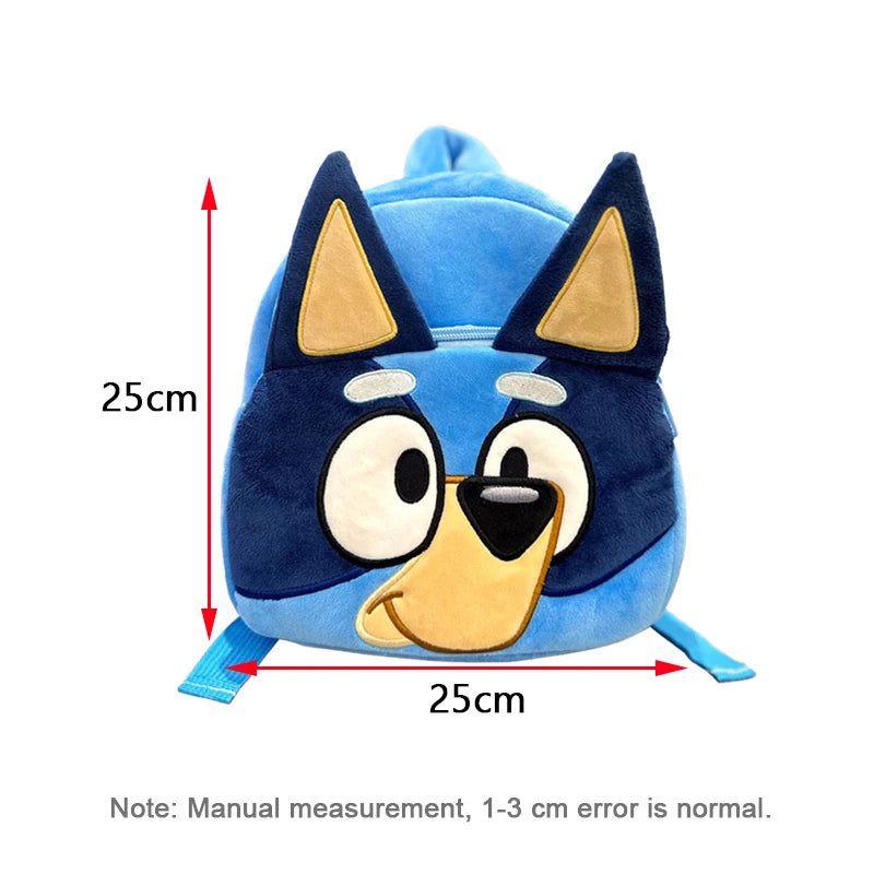 Bluey-mochila de dibujos animados para niños, morral escolar con diseño de perro Azul y naranja, Kawaii, regalo para niños