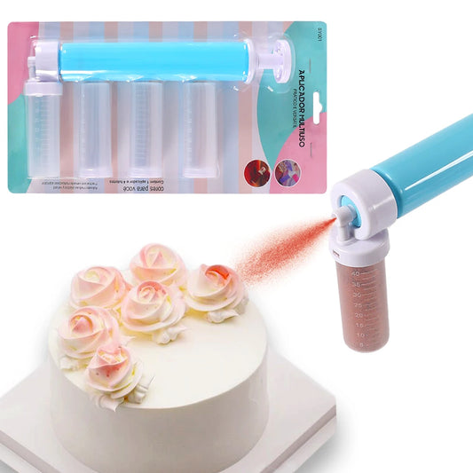 Manual Airbrush for Decorating Cake DIY Baking Cake Airbrush Pump Decorating Tools Cake Spray Tube for Cupcake Cookies Desserts