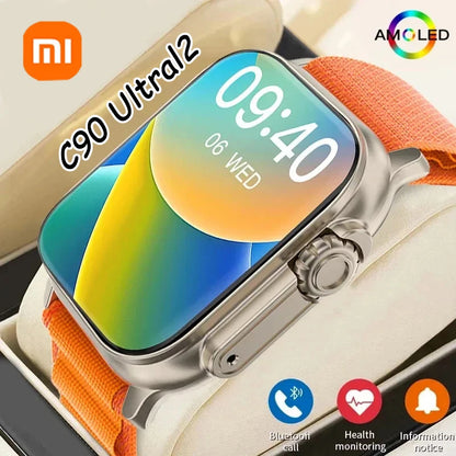 XIAOMI-reloj inteligente C90 Ultral2 para hombre y mujer, accesorio de pulsera resistente al agua con NFC, seguimiento GPS, Bluetooth, llamadas, BT, juegos de música, carga inalámbrica