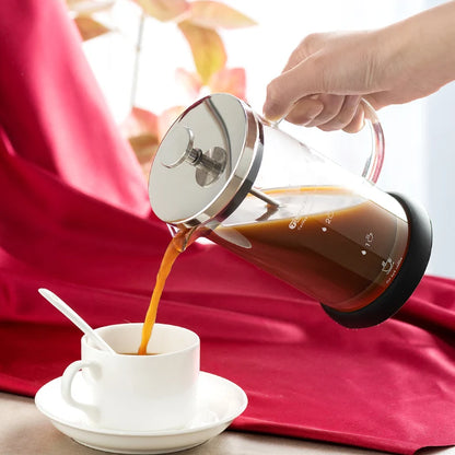 GIANXI-cafetera de Prensa Francesa para el hogar, cafetera de vidrio resistente al calor con filtro, hecha a mano