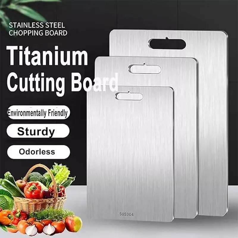 Titanium Cutting Board Lightweight Durable Kitchen Board Chopping Block Easy to Clean for Home Outdoor Camping Picnic