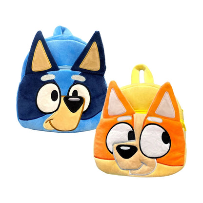 Bluey-mochila de dibujos animados para niños, morral escolar con diseño de perro Azul y naranja, Kawaii, regalo para niños