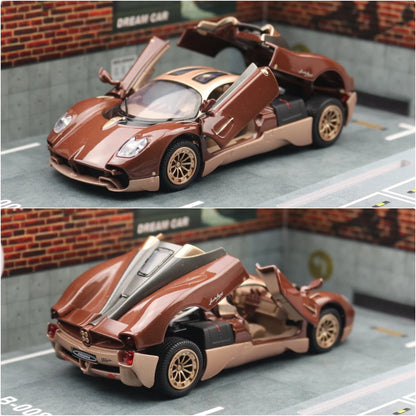 Pagani Utopia-Coche de juguete modelo CCA 1:32 para niños, juguete en Miniatura de Metal fundido a presión, Colección Super Sport Sound & Light, regalo para niños, 1/32