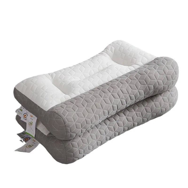 Almohada de látex antitracción para protección de la columna cervical y ayuda para dormir, cojín central de un solo par para el dormitorio del hogar