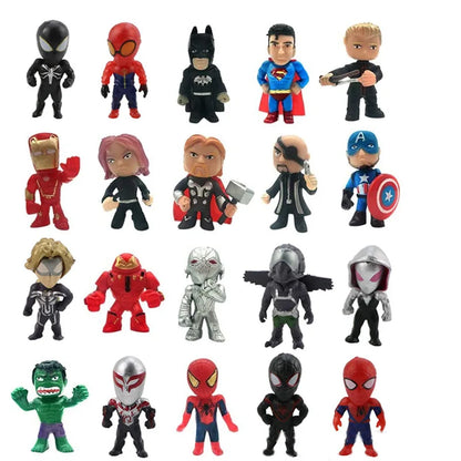 Disney-figuras de los Vengadores de Marvel para niños, colección de figuras de decoración, juguetes de cápsulas para regalo de Navidad, Hulk, Thor, Spider Man, venom, Capitán