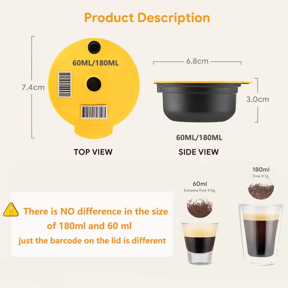 iCafilas Reusable Coffee Capsule Pods for Bosch Tassimo Coffee Capsule Pod Silicone Lid Eco-Friendly