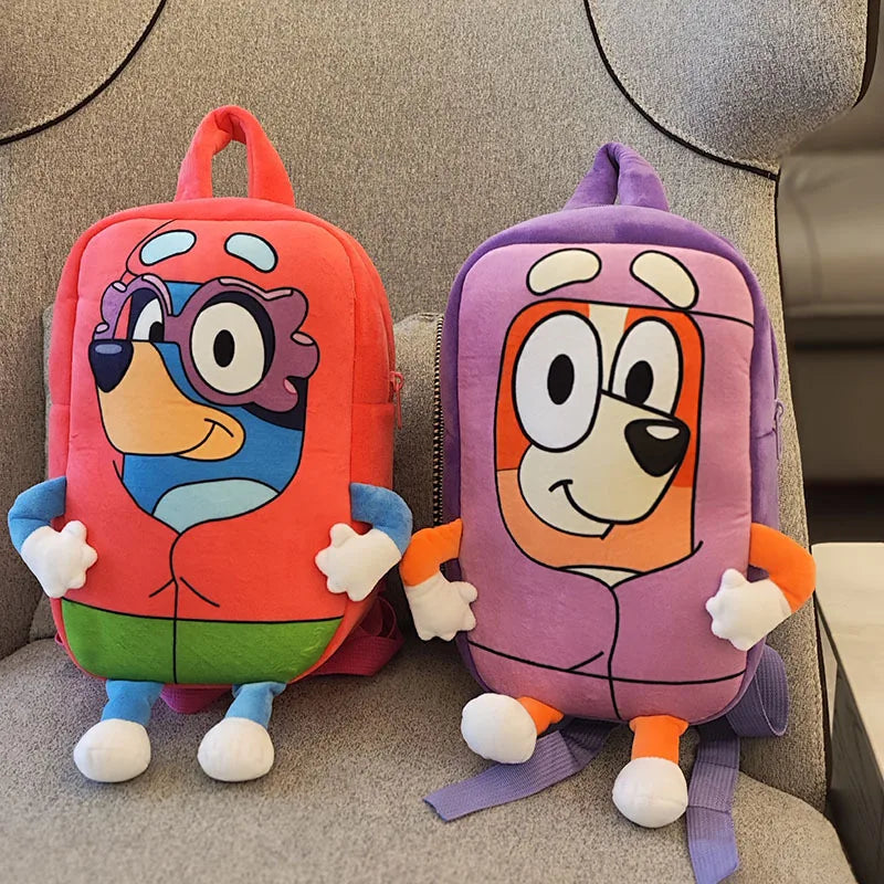 Mochila de dibujos animados Bluey Bingo para niños, figura de Anime familiar, mochila escolar para niños, regalos para niños