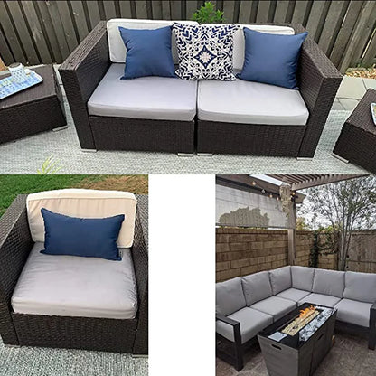 10 Size Patio Chair Seat Covers  , Windproof, Water Resistant Patio Cushion Slipcovers Replacement, Patio Cushion Covers