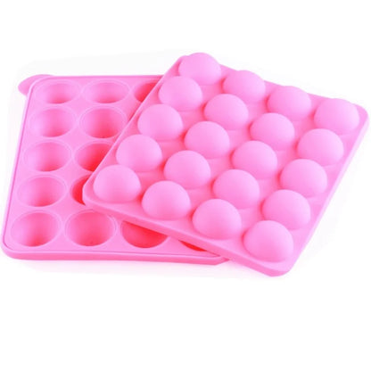 20 /12 Holes Lollipop Mold Cake Pops Mold Chocolate Candy Silicone Mold Pop Lollipop Maker Tool Cake Baking Mold Moule A Gateaux