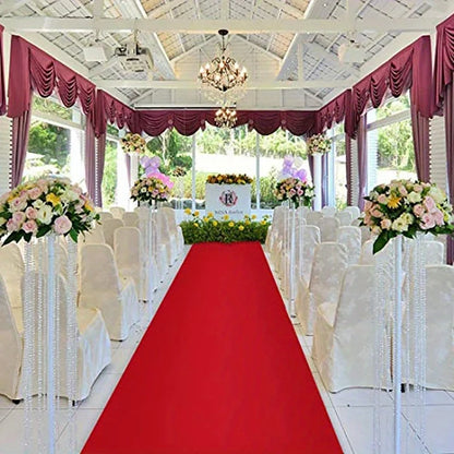 Wedding Aisle Runner Carpet Anti-slip Wedding White Carpet Wedding Red Carpet Ceremony Party Stage Rugs Wedding Carpet