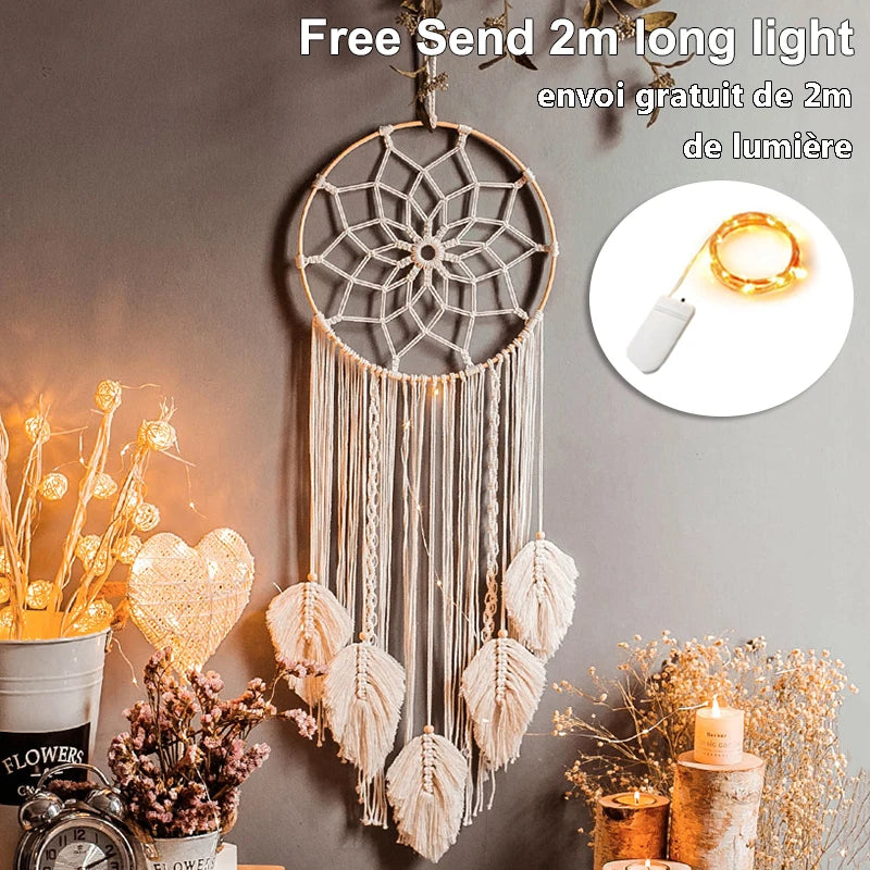 New Hollow Wind Chime Hanging Ornaments Large Dream Catcher Home Decoration Bedroom Living Room Wall Hanging Decorative Pendant