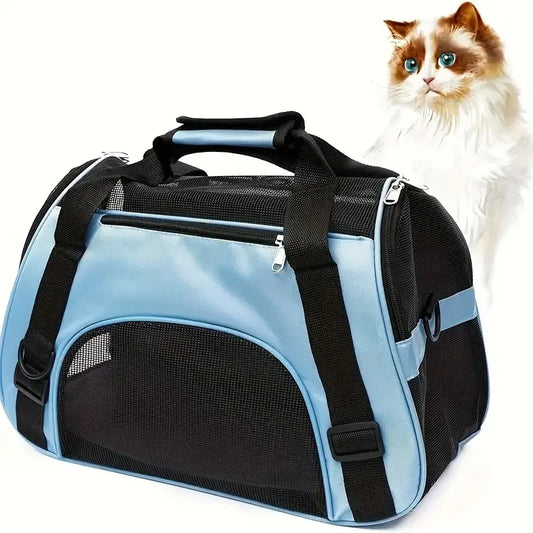 Bolsa de viaje transportadora para mascotas, maleta transpirable para perros pequeños, mochila portátil de malla para gatos, tienda de campaña al aire libre para cachorros