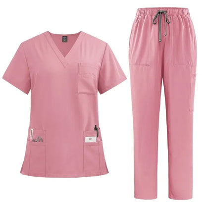 Uniformes médicos unisex para hombres y mujeres, ropa de enfermería, disfraz de belleza, conjuntos de ropa de trabajo para médicos, dentistas, Tops clínicos, Pantalones