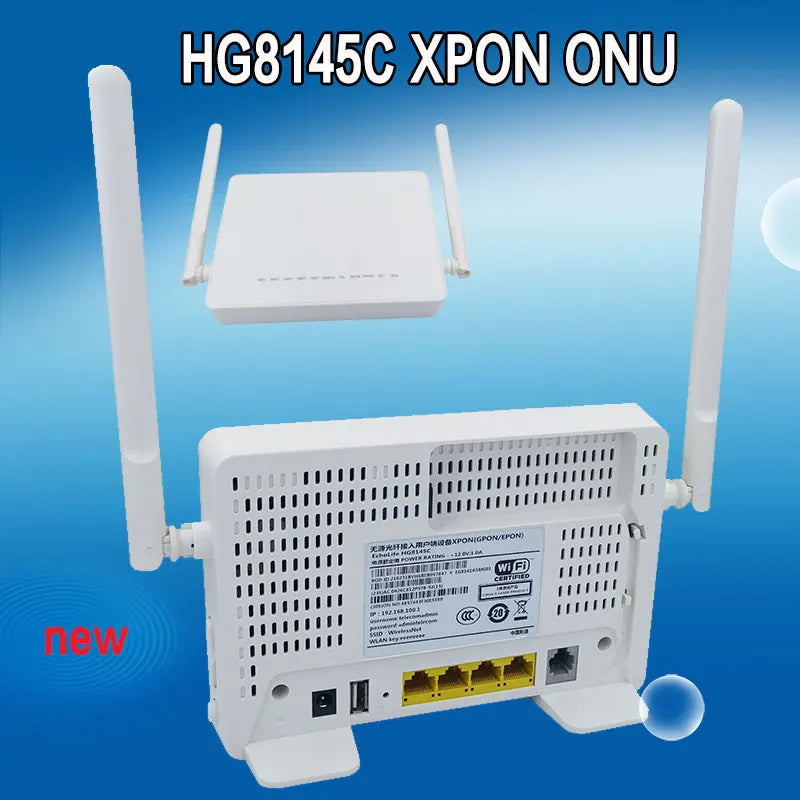 GPON ONU EPON HG8145C, termianl ONT Original con 1GE + 3FE + Voz + wifi, software en inglés compatible, 100% nuevo