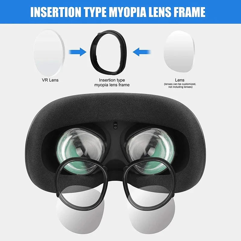 Lentes graduadas para Oculus Quest 2, lentes antimiopía azul, Marco magnético de desmontaje rápido, gafas para Quest2