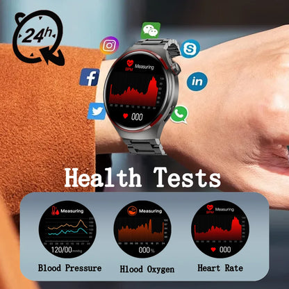 GT4 Pro-reloj inteligente con GPS para hombre y mujer, pulsera con Pantalla AMOLED HD, Bluetooth, llamadas, NFC, IP68, resistente al agua, control del azúcar en la sangre