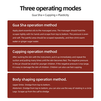Masaje eléctrico con ventosas, succión al vacío, masajeador adelgazante corporal, raspado corporal negativo, masaje Guasha, ventosas profesionales