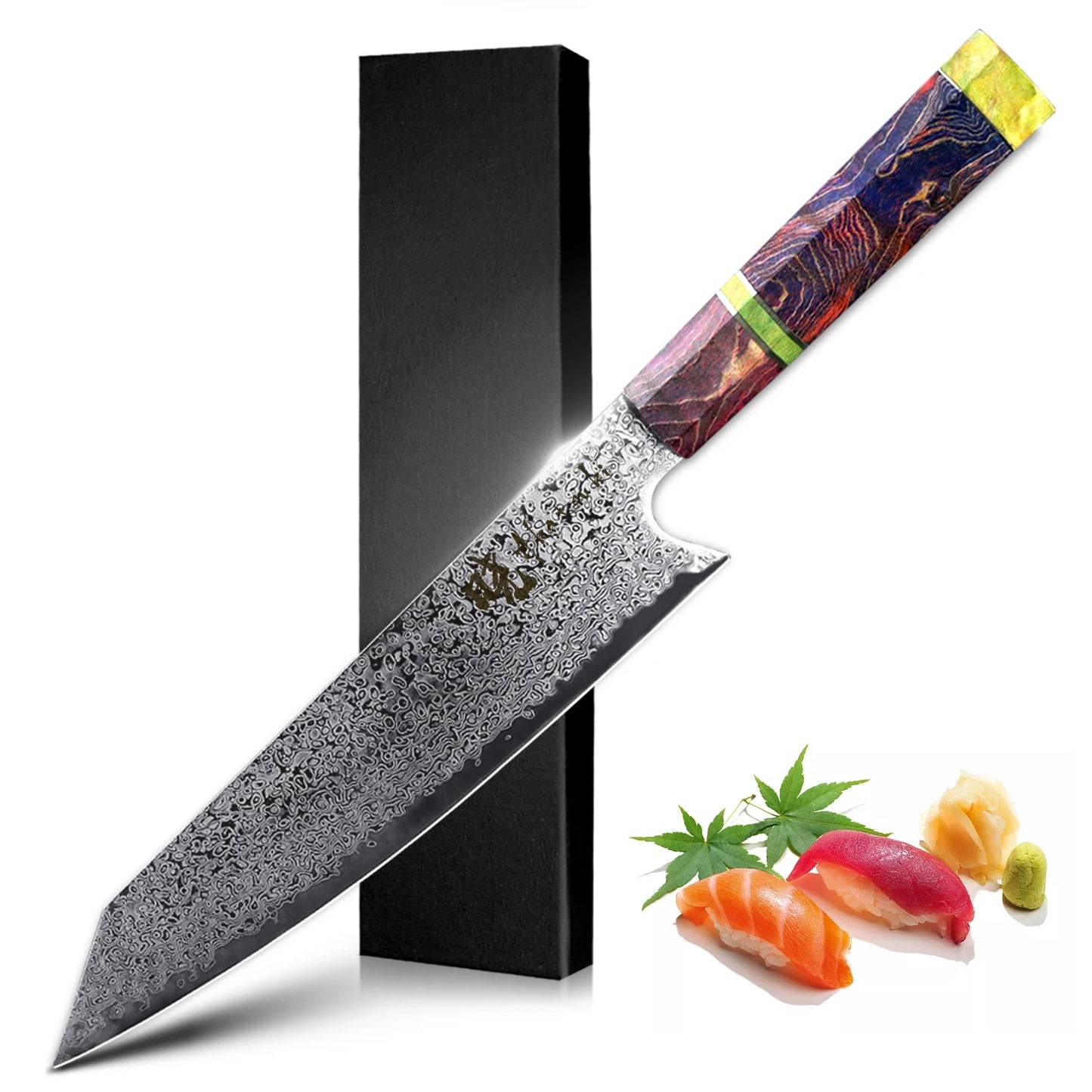 Damascus Knife 8 inch Kitchen Knife Japanese Style VG10 67 Layers Stainless Steel Knives Ergonomic Handle