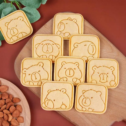 Molde para hornear Capybara, sello para hornear, molde para Fondant, galleta divertida de dibujos animados, cortadores de galletas de animales para hacer Fondants