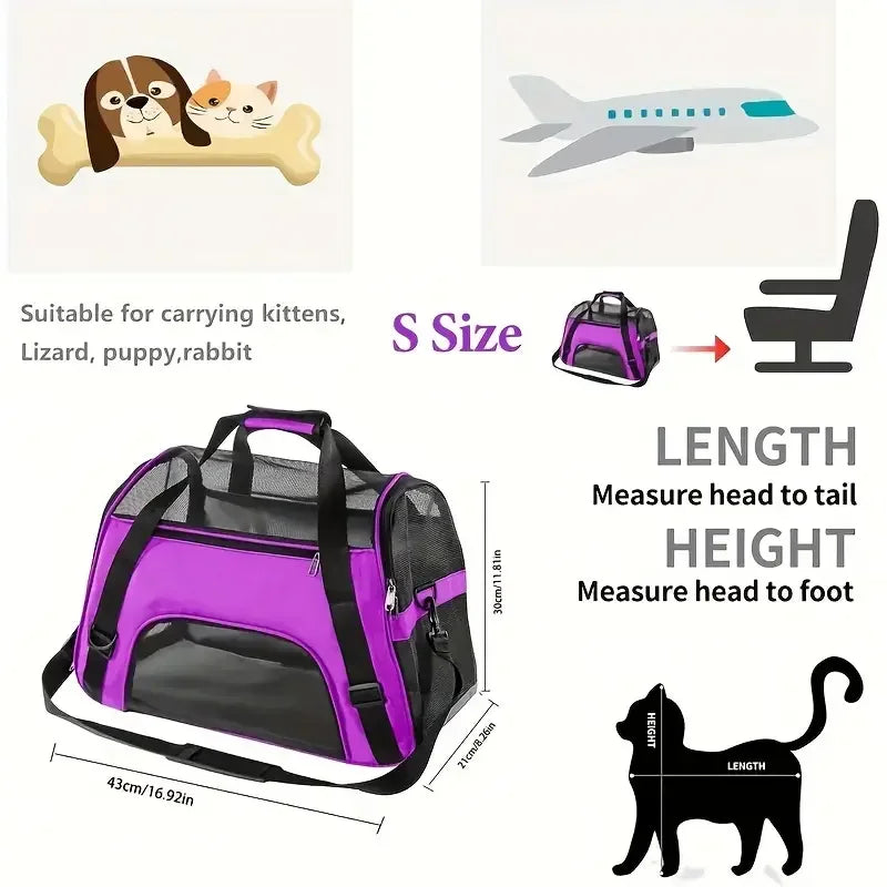 Bolsa de viaje transportadora para mascotas, maleta transpirable para perros pequeños, mochila portátil de malla para gatos, tienda de campaña al aire libre para cachorros