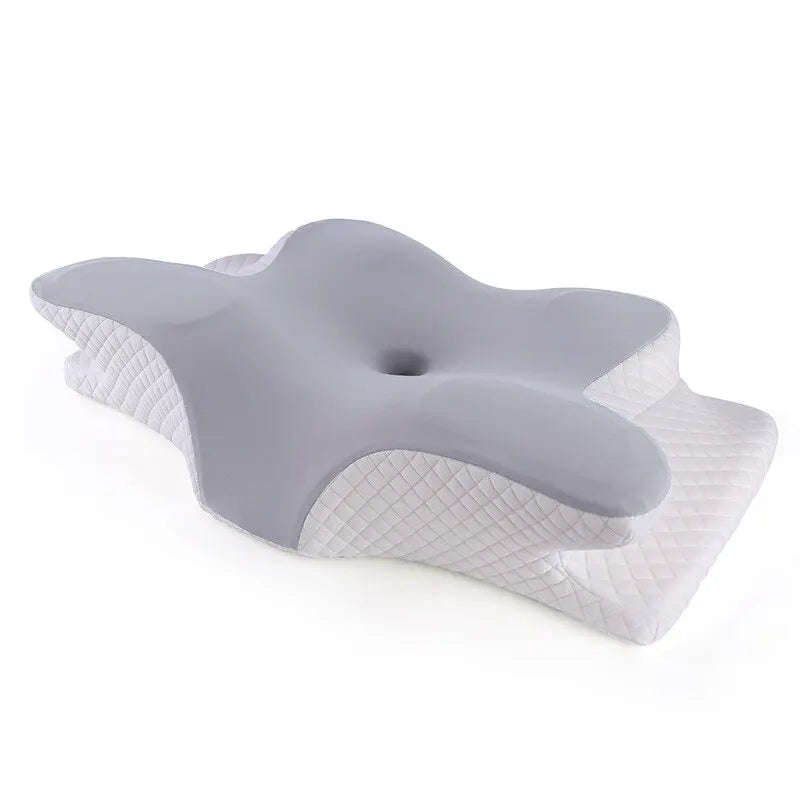 Almohadas de espuma viscoelástica en forma de mariposa, almohada cervical relajante de rebote lento para el cuello, alivio del dolor, almohada ortopédica para dormir