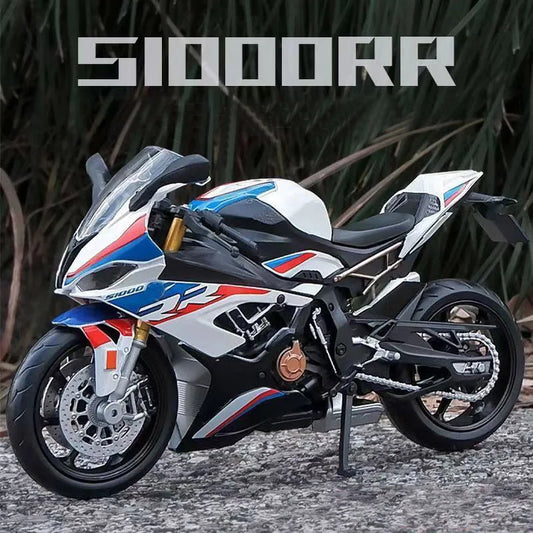 Modelo de coche de aleación S1000RR técnico a escala 1:12, vehículo todoterreno fundido a presión, juguetes para niños, regalo de cumpleaños, colección de coches