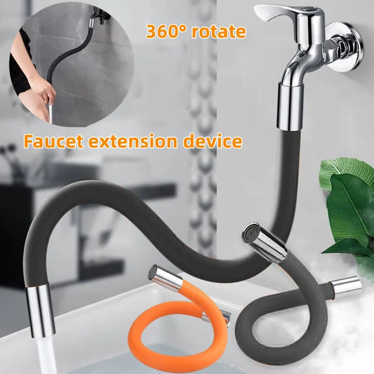 360° Rotating Silica Gel Faucet Extender Flexible Bending Bathroom Faucet Sink Universal Splash Extender Kitchen Accessories