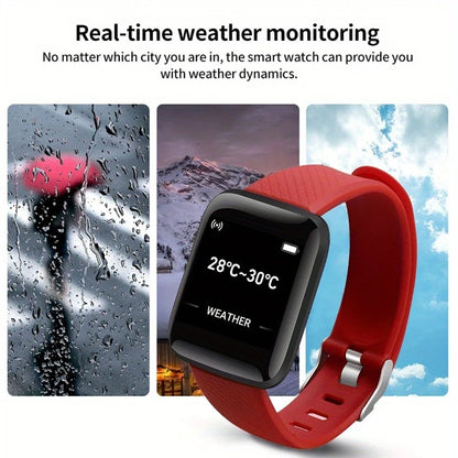 Reloj inteligente multifunción para hombre y mujer, pulsera con control de música, recordatorio de mensajes, pasos deportivos, calorías, D13, despertador, 116Plus