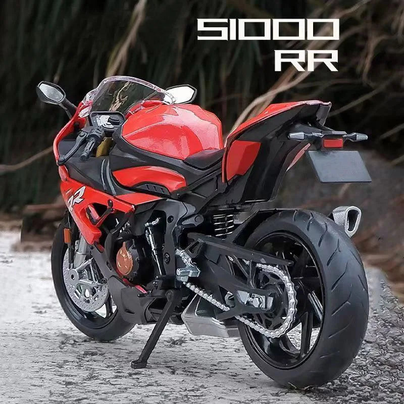 Modelo de coche de aleación S1000RR técnico a escala 1:12, vehículo todoterreno fundido a presión, juguetes para niños, regalo de cumpleaños, colección de coches