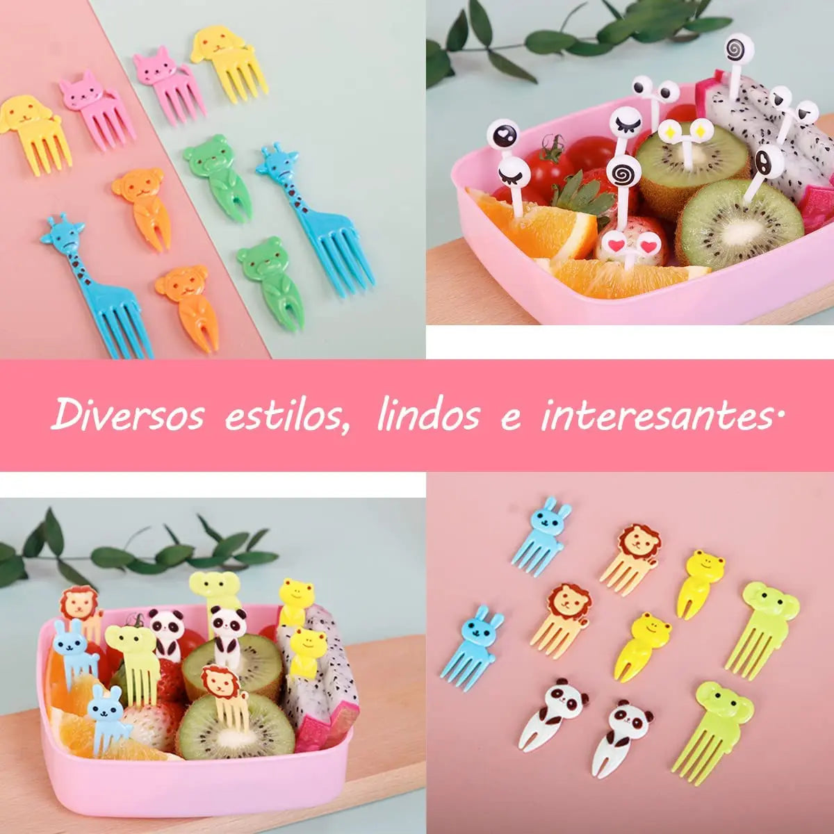 Fruit Forks for Children Lunch Box Watermelon Mini Plastic Dessert Pastry Kids Snack Forks Set Small Kawaii Dessert Cake Fork