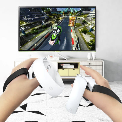 HUNDAI-cubierta protectora para Oculus Quest 2 VR, accesorios de VR, controlador táctil, cubierta de silicona, agarre de mango de piel con nudillo