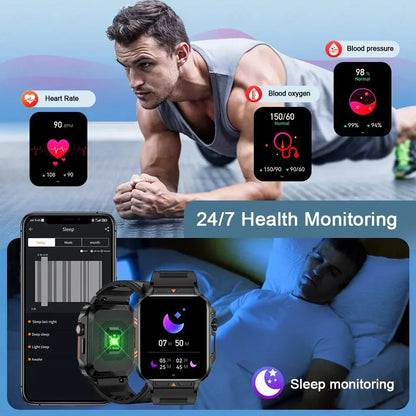 LIGE-Reloj inteligente para hombre y mujer, accesorio de pulsera resistente al agua IP68 con pantalla de 1,95 pulgadas, seguimiento de actividad deportiva y salud