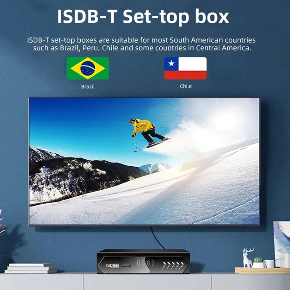 ISDB-T-decodificador de TV Digital terrestre, 1080P, HD, con HDMI y RCA, compatible con televisores inteligentes o antiguos