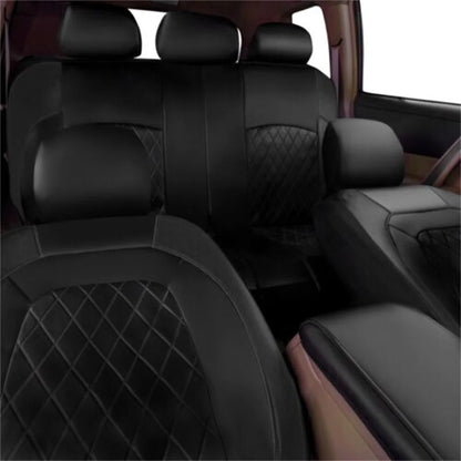 Funda protectora de cuero sintético para asiento de coche, conjunto completo de fundas protectoras para Interior de automóvil, impermeables, universales, 9 unidades por juego