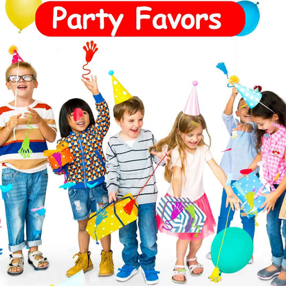 100/6pcs Wacky Fun Sticky Hands: 2 Inches Stretchy Sticky Fingers for Kids' Party Favor Sets & Birthday Party Favors!