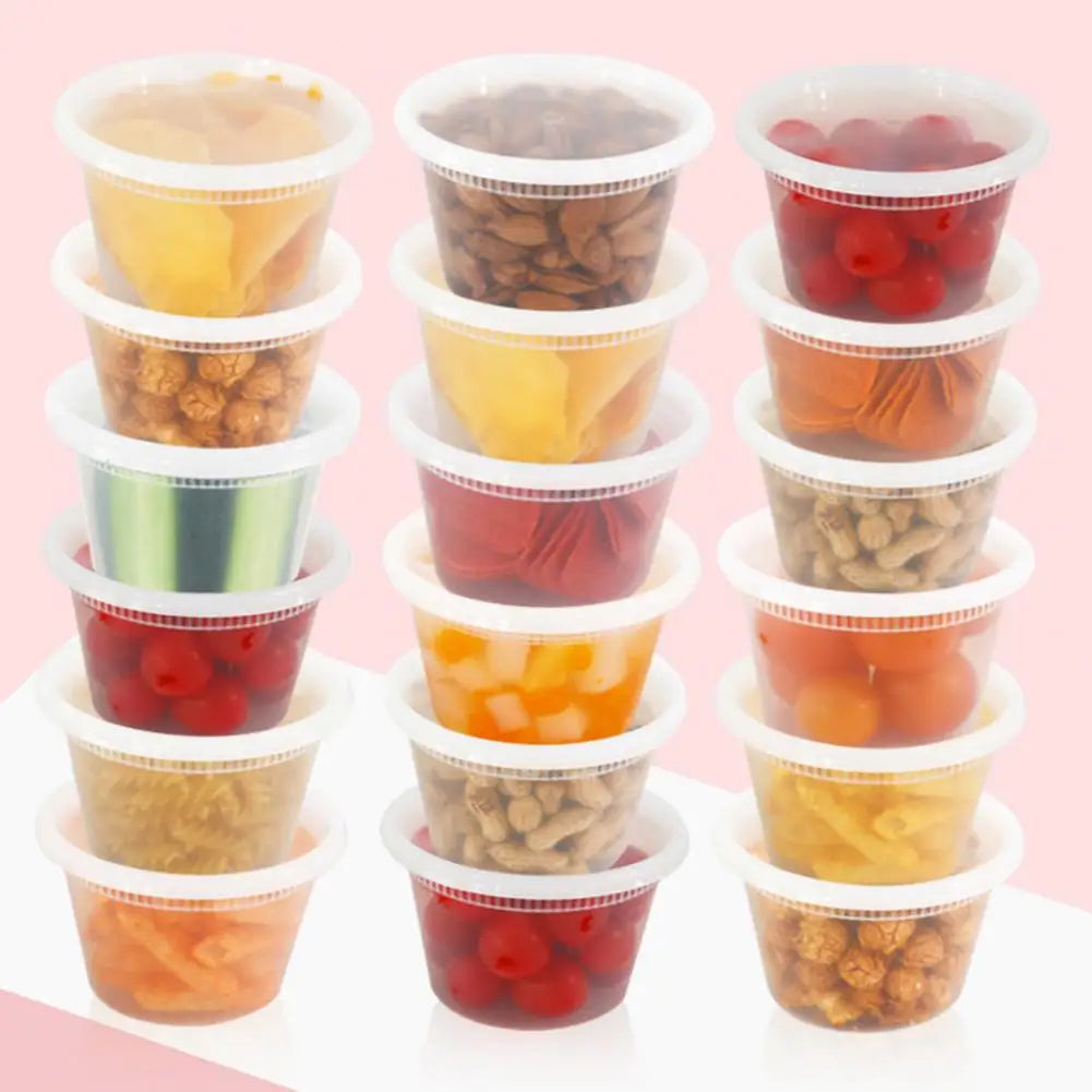 Bpa-free Plastic Deli Containers 20pcs Airtight Round Food Storage Boxes Bpa-free Microwave Safe Containers for Meal Prep Deli