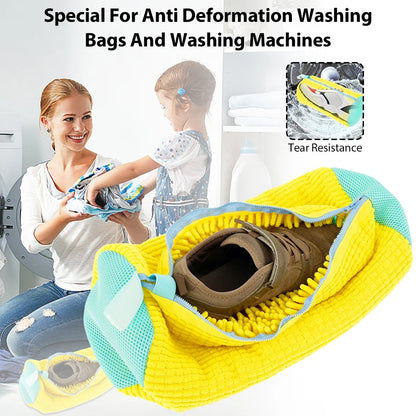 1/2PCS Washing Shoes Bag  Protector Fluffy fibers Polyester Washing Shoes Machine Friendly Laundry Bag Drying Bags