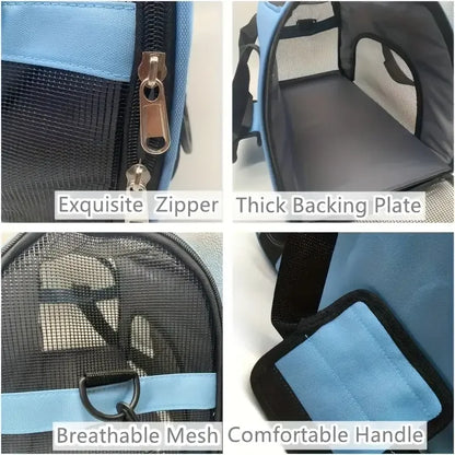 Bolsa de viaje transportadora para mascotas, maleta transpirable para perros pequeños, mochila portátil de malla para gatos, tienda de campaña al aire libre para cachorros