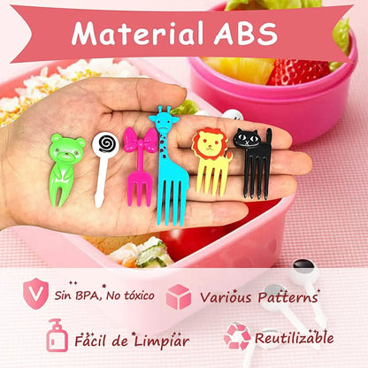 Fruit Forks for Children Lunch Box Watermelon Mini Plastic Dessert Pastry Kids Snack Forks Set Small Kawaii Dessert Cake Fork