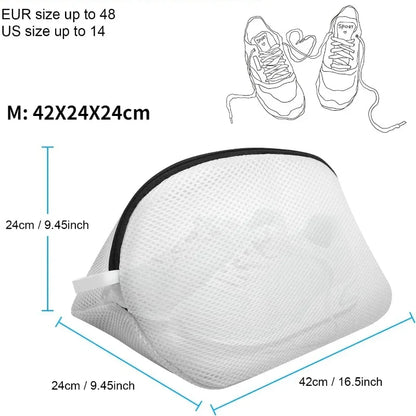 Mesh Laundry Bag Washing Machine Shoes Bag with Zips Travel Shoe Storage Bags Protective Clothes Storage Box Organizer Bags