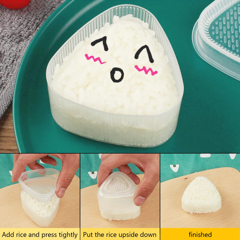 Molde para hacer arroz con forma de dibujos animados, juego de bolas de arroz Onigiri, prensa japonesa, herramientas de bricolaje, accesorios de cocina Bento