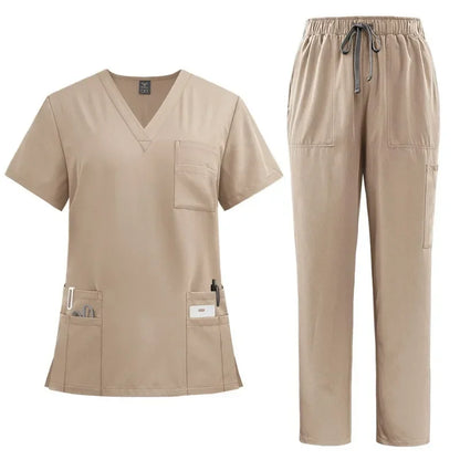 Uniformes médicos unisex para hombres y mujeres, ropa de enfermería, disfraz de belleza, conjuntos de ropa de trabajo para médicos, dentistas, Tops clínicos, Pantalones